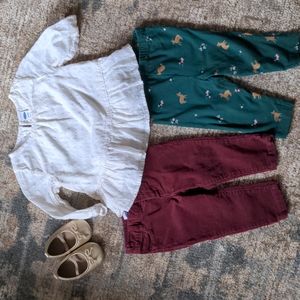 (SOLD)🦌6-12 Month Old Navy Set